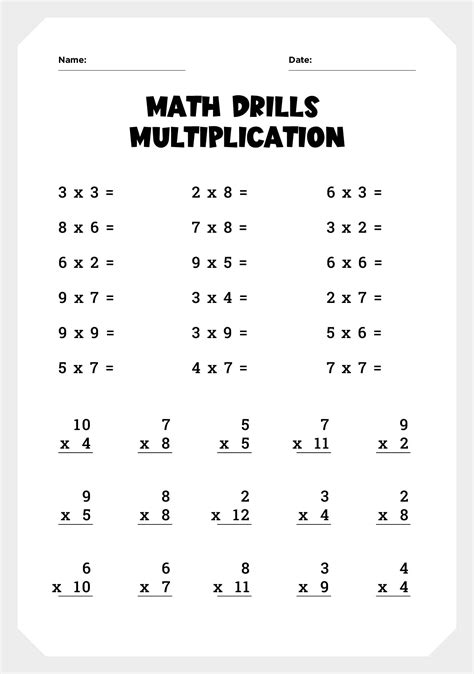 math drills worksheets|Math Drills (Free Printable Worksheets and Charts).